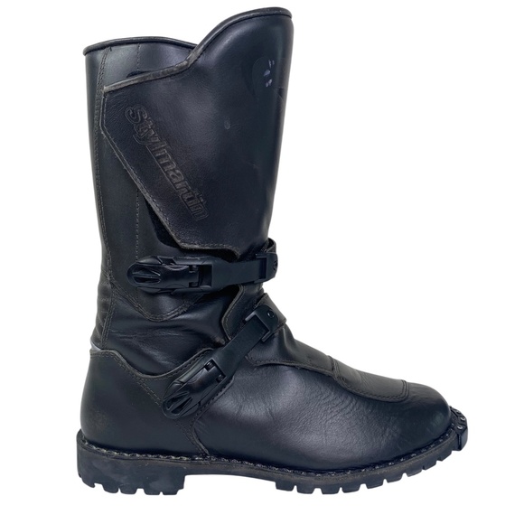 Stylmartin Matrix W/P Motorcycle riding boots 11 Black Leather Protection - Picture 1 of 10